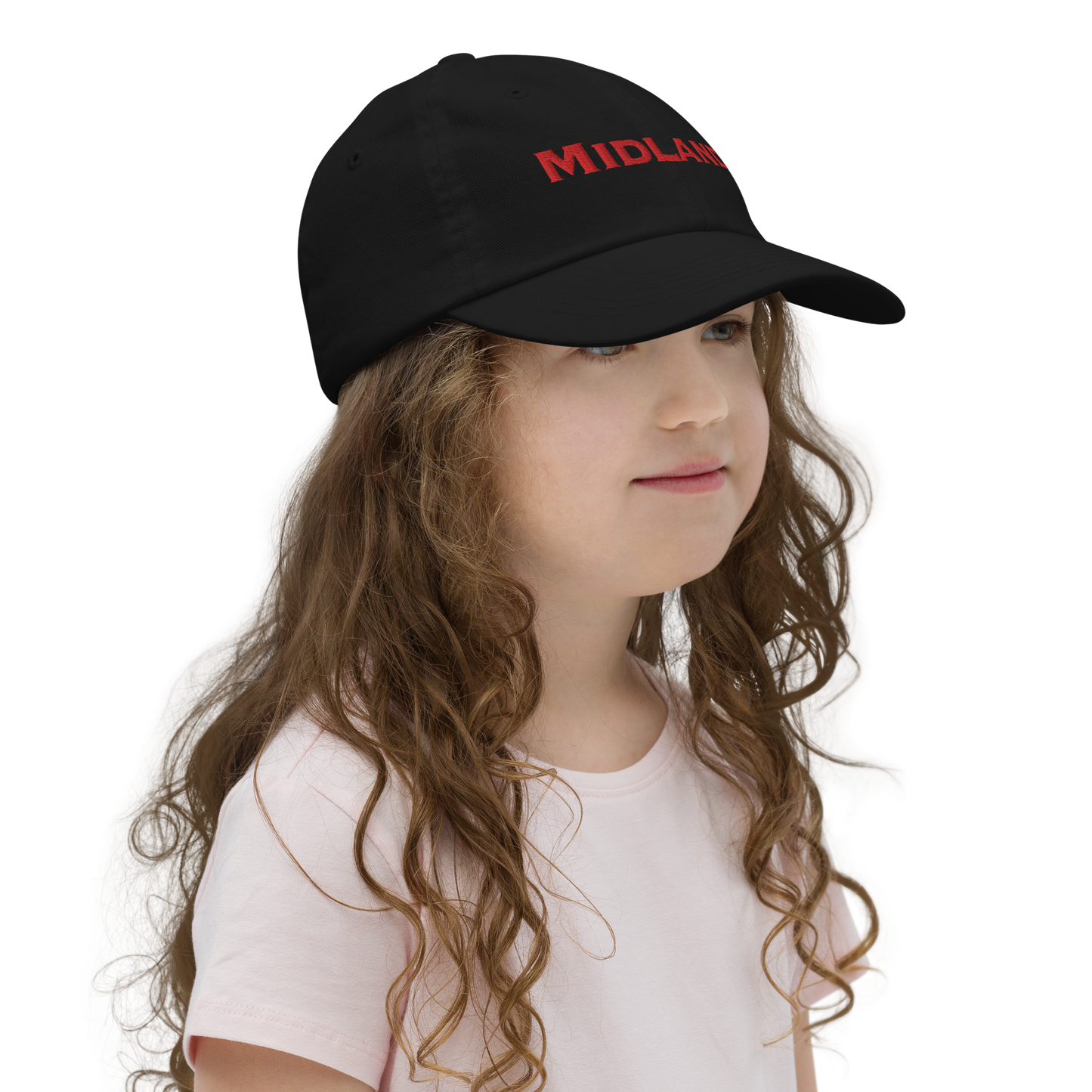 'Midland' Youth Baseball Cap | Red Embroidery