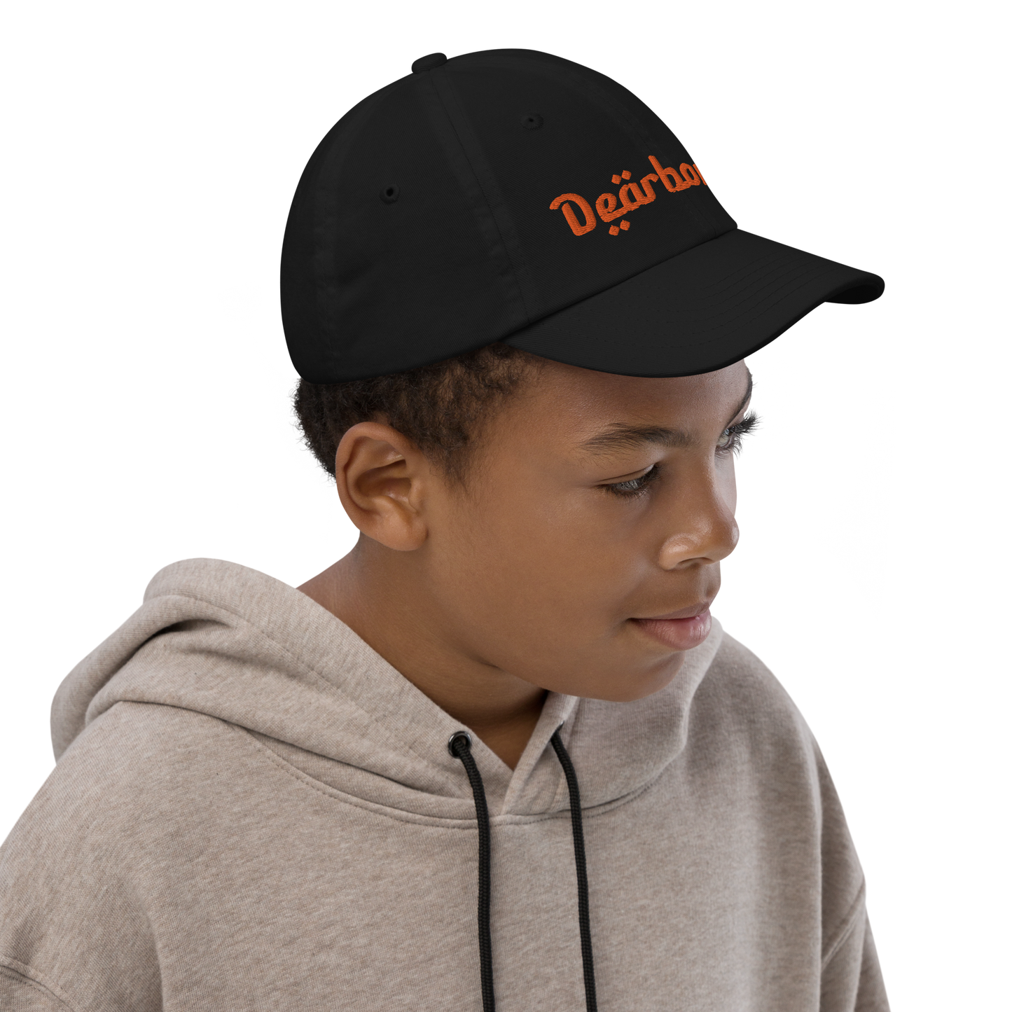 'Dearborn' Youth Baseball Cap | Orange Embroidery