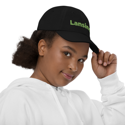 'Lansing' Youth Baseball Cap | Green Embroidery