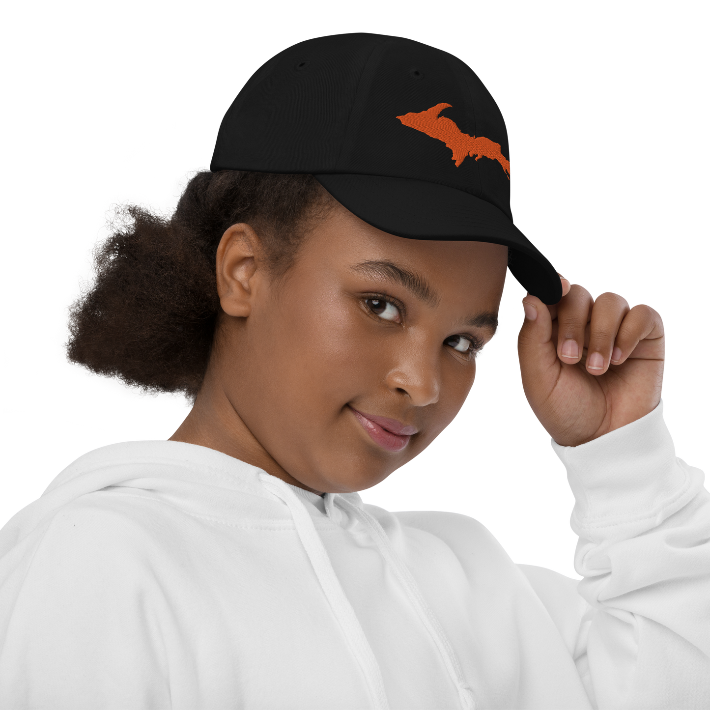 Michigan Upper Peninsula Youth Baseball Cap (w/ Orange UP Outline)