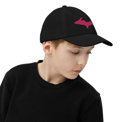 Michigan Youth Baseball Cap (w/ Pink UP Outline)