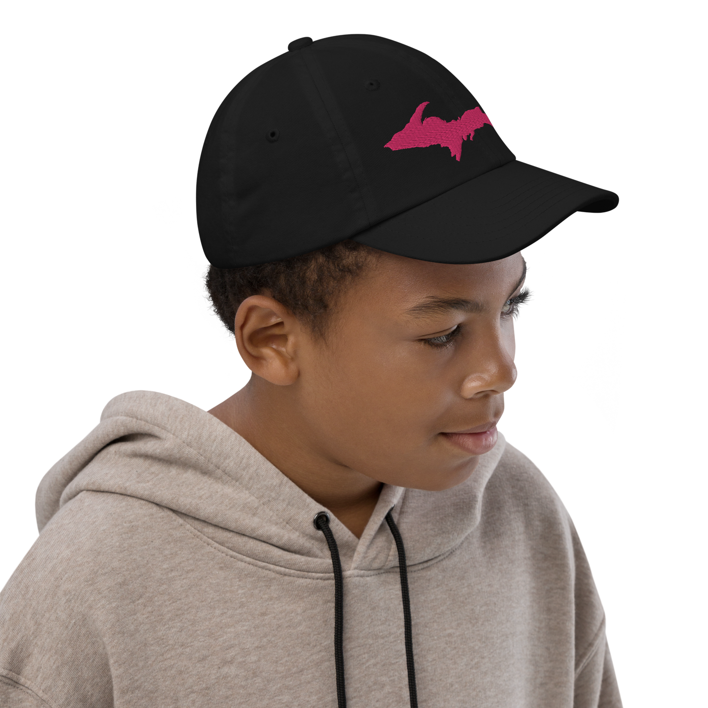 Michigan Youth Baseball Cap (w/ Pink UP Outline)