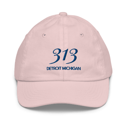 '313 Detroit Michigan' Youth Baseball Cap - Circumspice Michigan