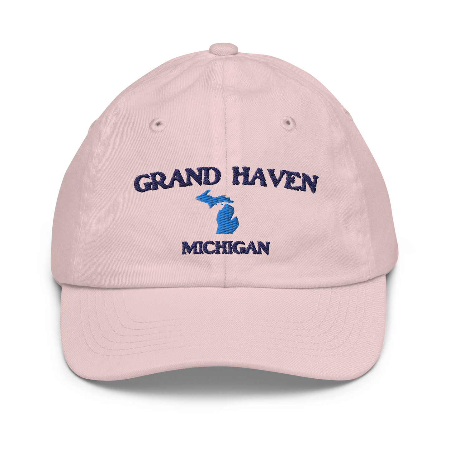 'Grand Haven Michigan' Youth Baseball Cap (w/ Michigan Outline)