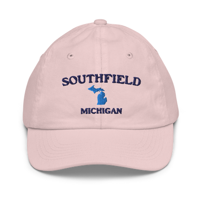 'Southfield Michigan' Youth Baseball Cap (w/ Michigan Outline)