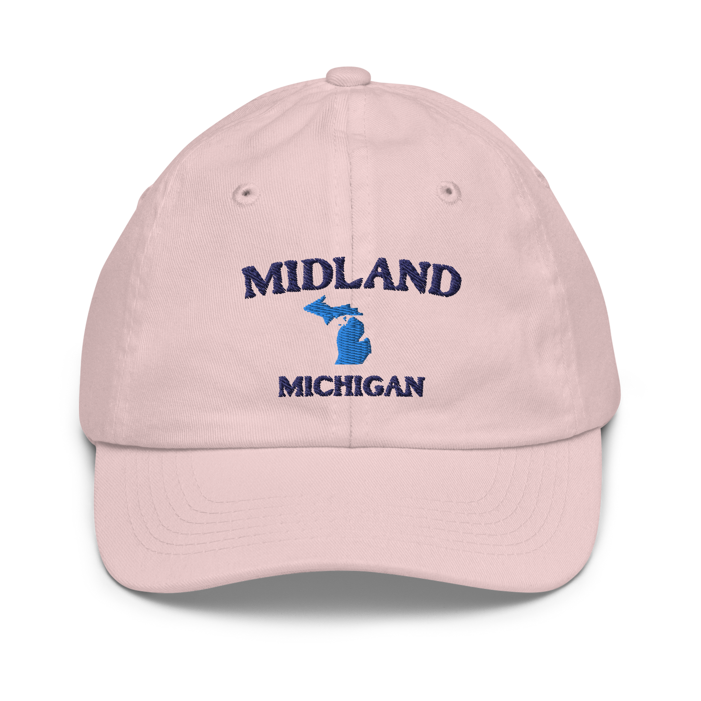 'Midland Michigan' Youth Baseball Cap (w/ Michigan Outline)