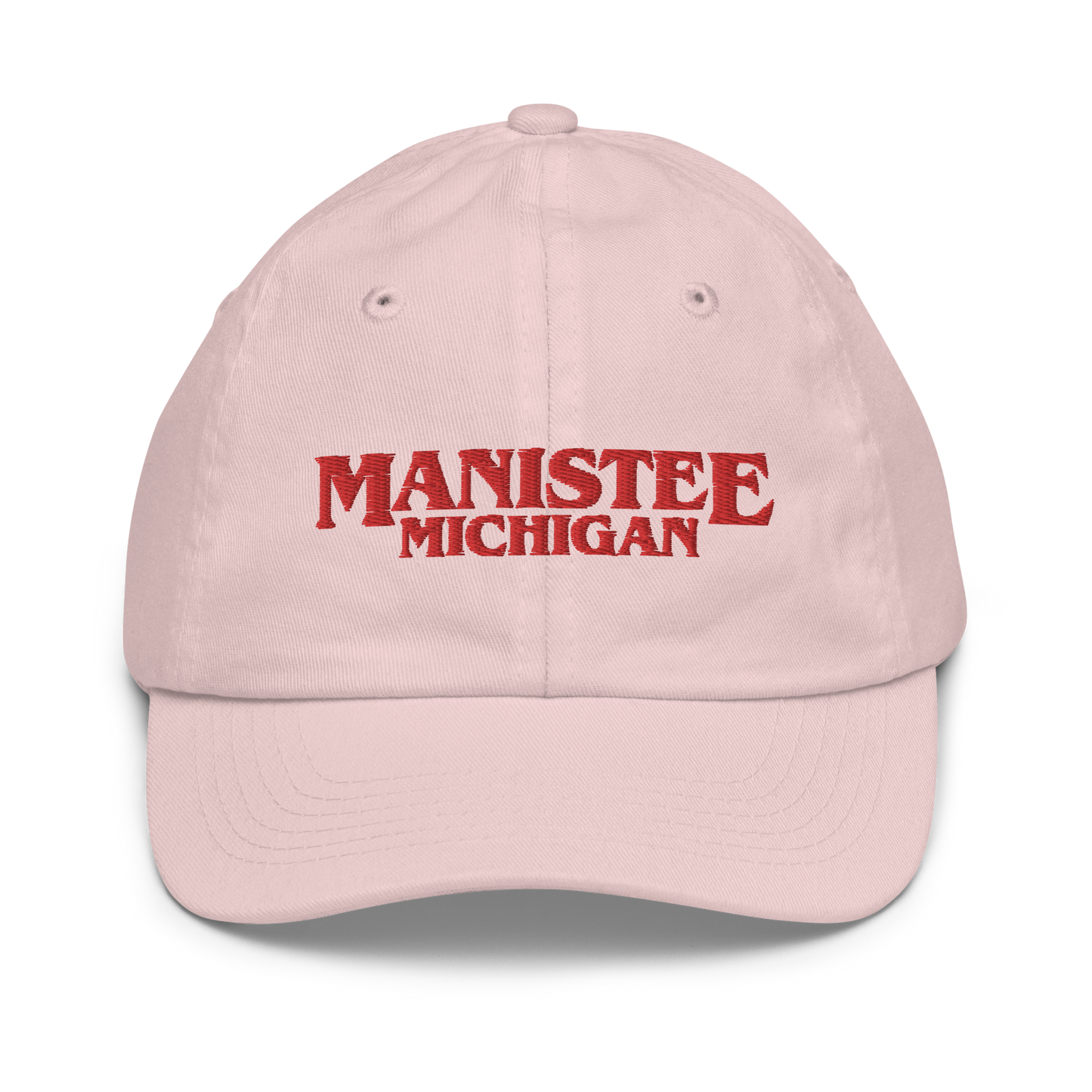 'Manistee Michigan' Youth Baseball Cap (1980s Drama Parody)