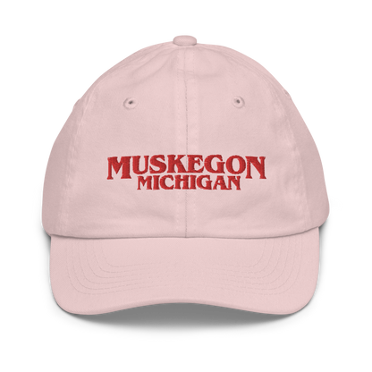 'Muskegon Michigan' Youth Baseball Cap (1980s Drama Parody)