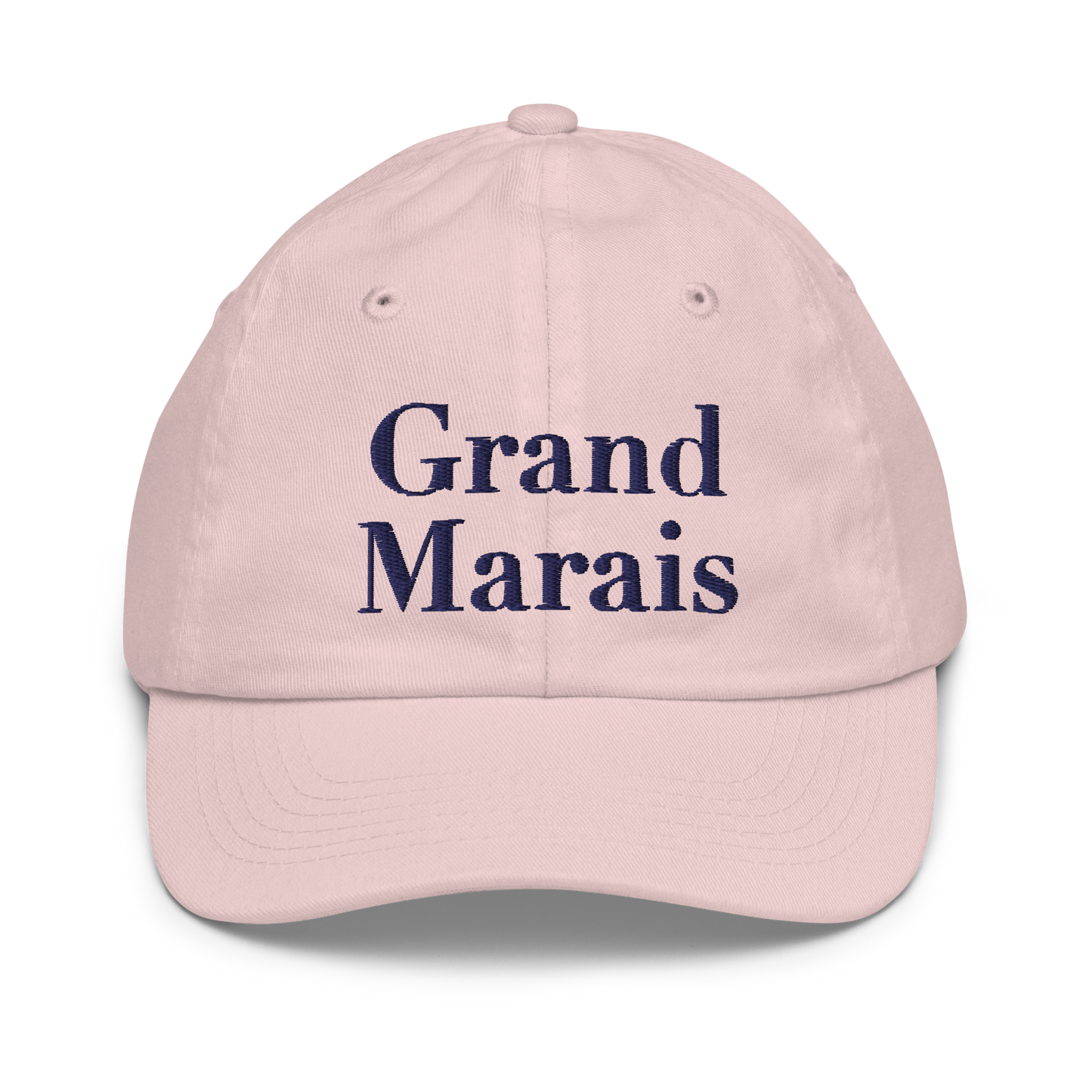 'Grand Marais' Youth Baseball Cap | White/Black Embroidery