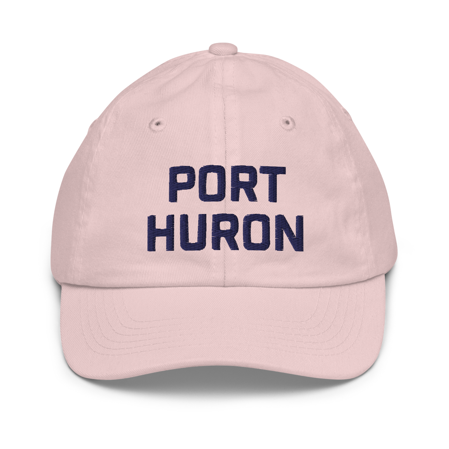 'Port Huron' Youth Baseball Cap | White/Navy Embrodiery