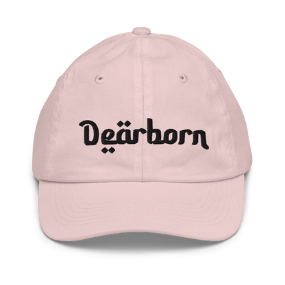 'Dearborn' Youth Baseball Cap | White/Black Embroidery