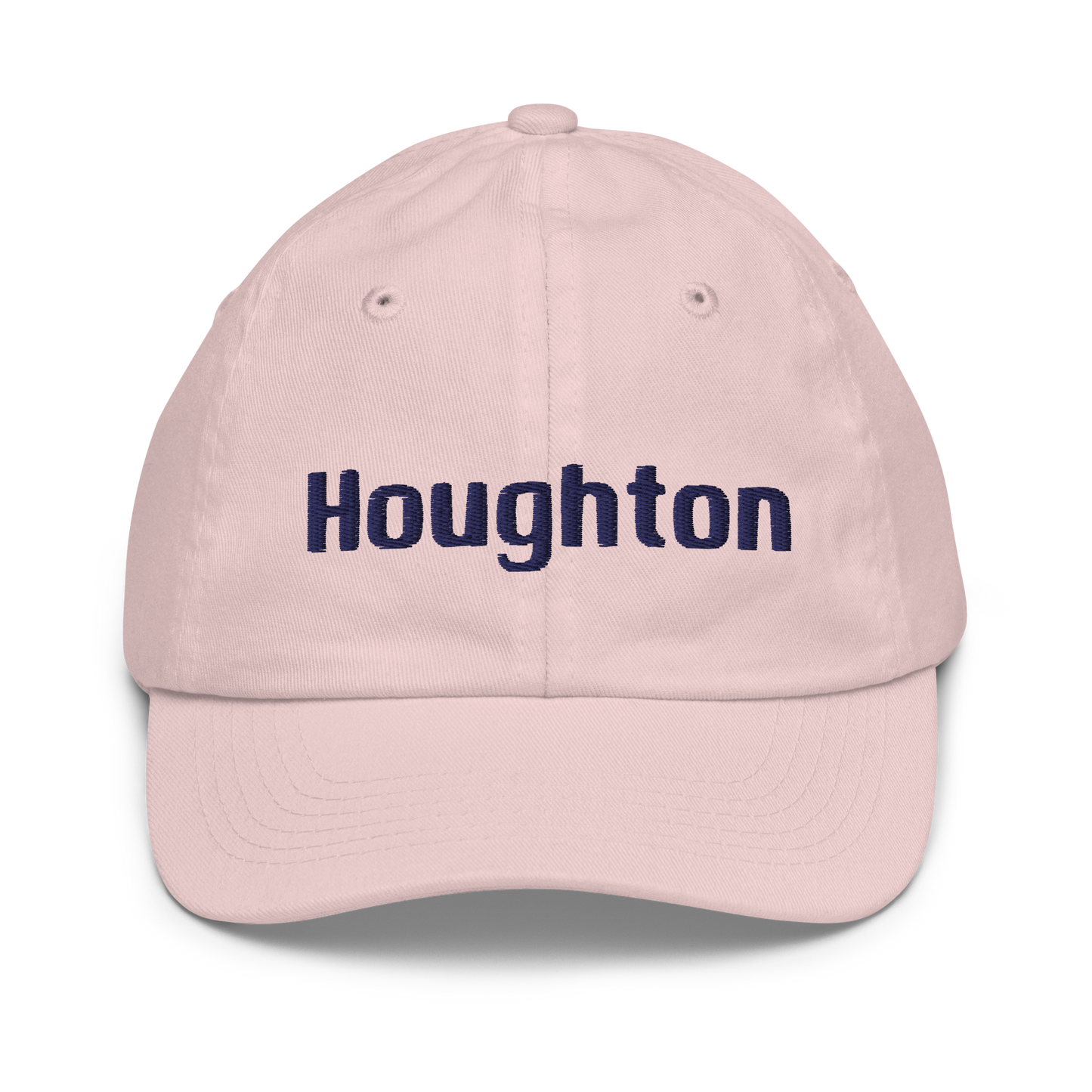 'Houghton' Youth Baseball Cap | White/Navy Embroidery