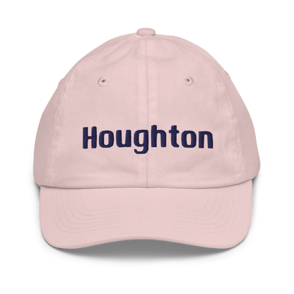 'Houghton' Youth Baseball Cap | White/Navy Embroidery