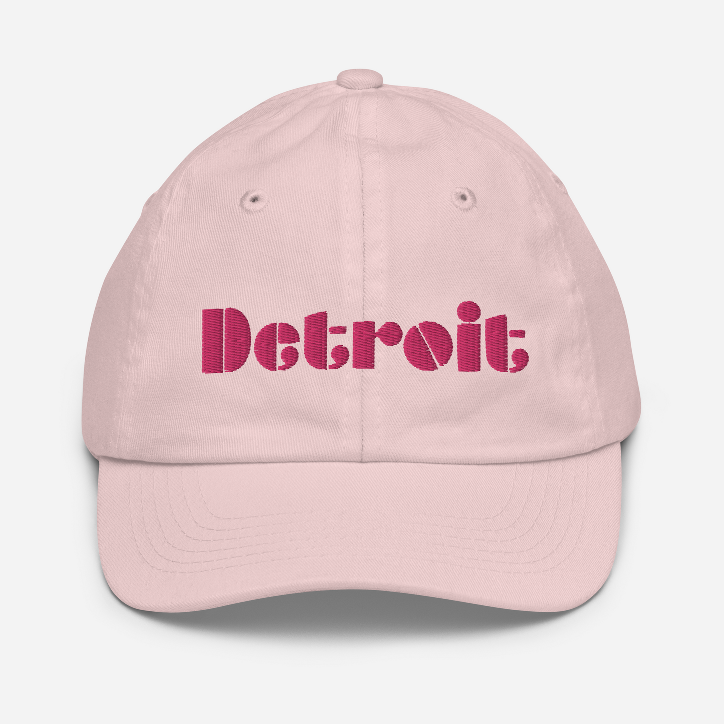 'Detroit' Youth Baseball Cap | Pink Embroidery