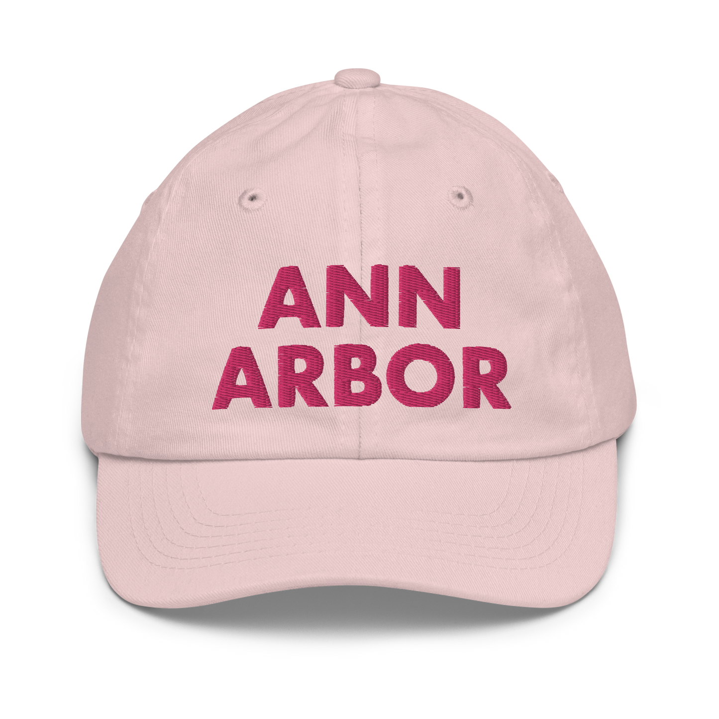 'Ann Arbor' Youth Baseball Cap | Pink Embroidery