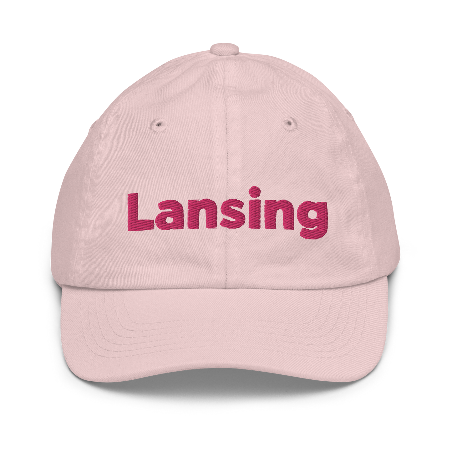 'Lansing' Youth Baseball Cap | Pink Embroidery