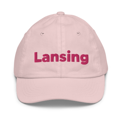 'Lansing' Youth Baseball Cap | Pink Embroidery