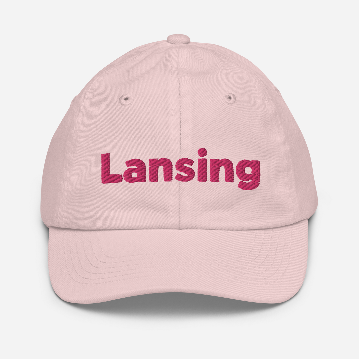 'Lansing' Youth Baseball Cap | Pink Embroidery