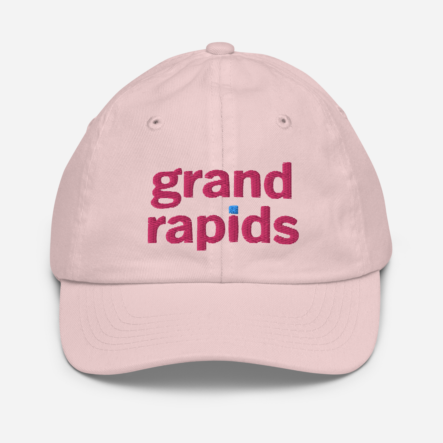 'Grand Rapids' Youth Baseball Cap (Hypermarket Parody) | Pink Embroidery