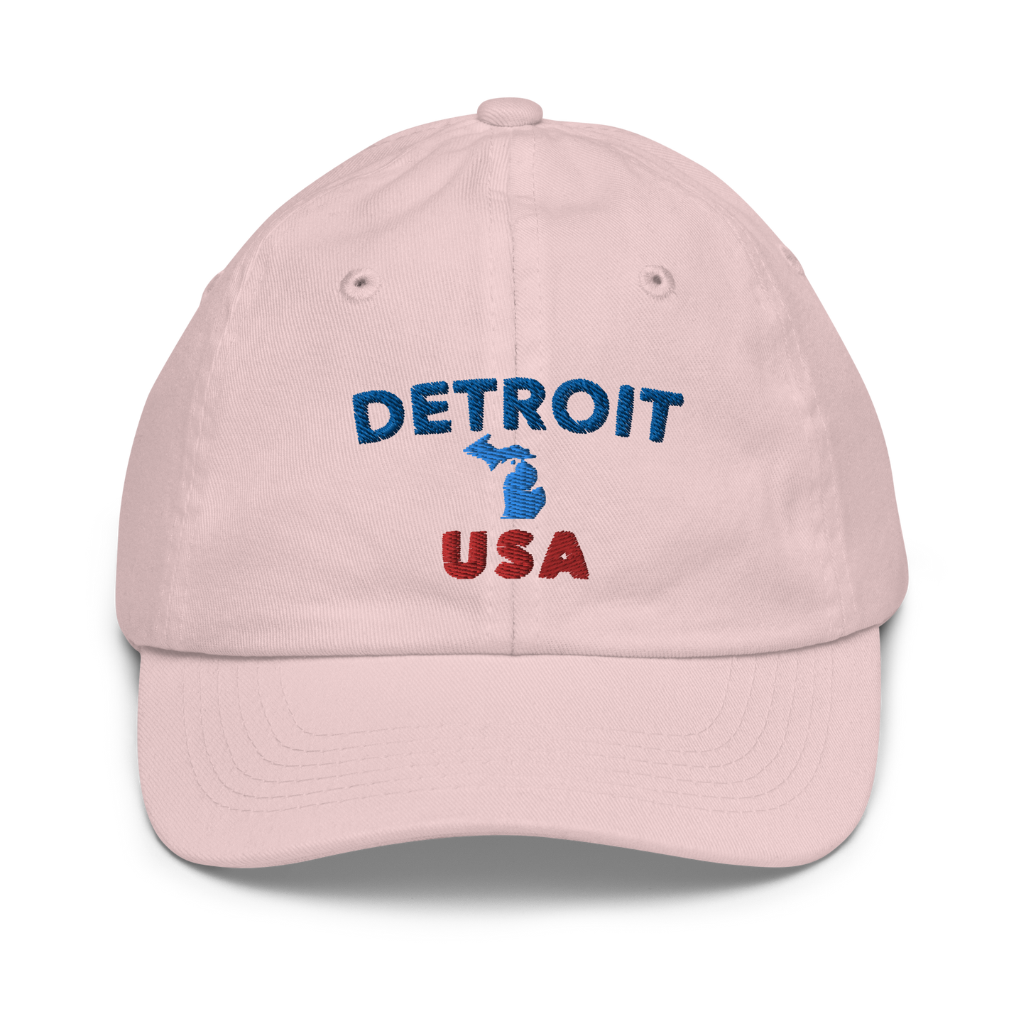 'Detroit USA' Youth Baseball Cap (w/ Michigan Outline)