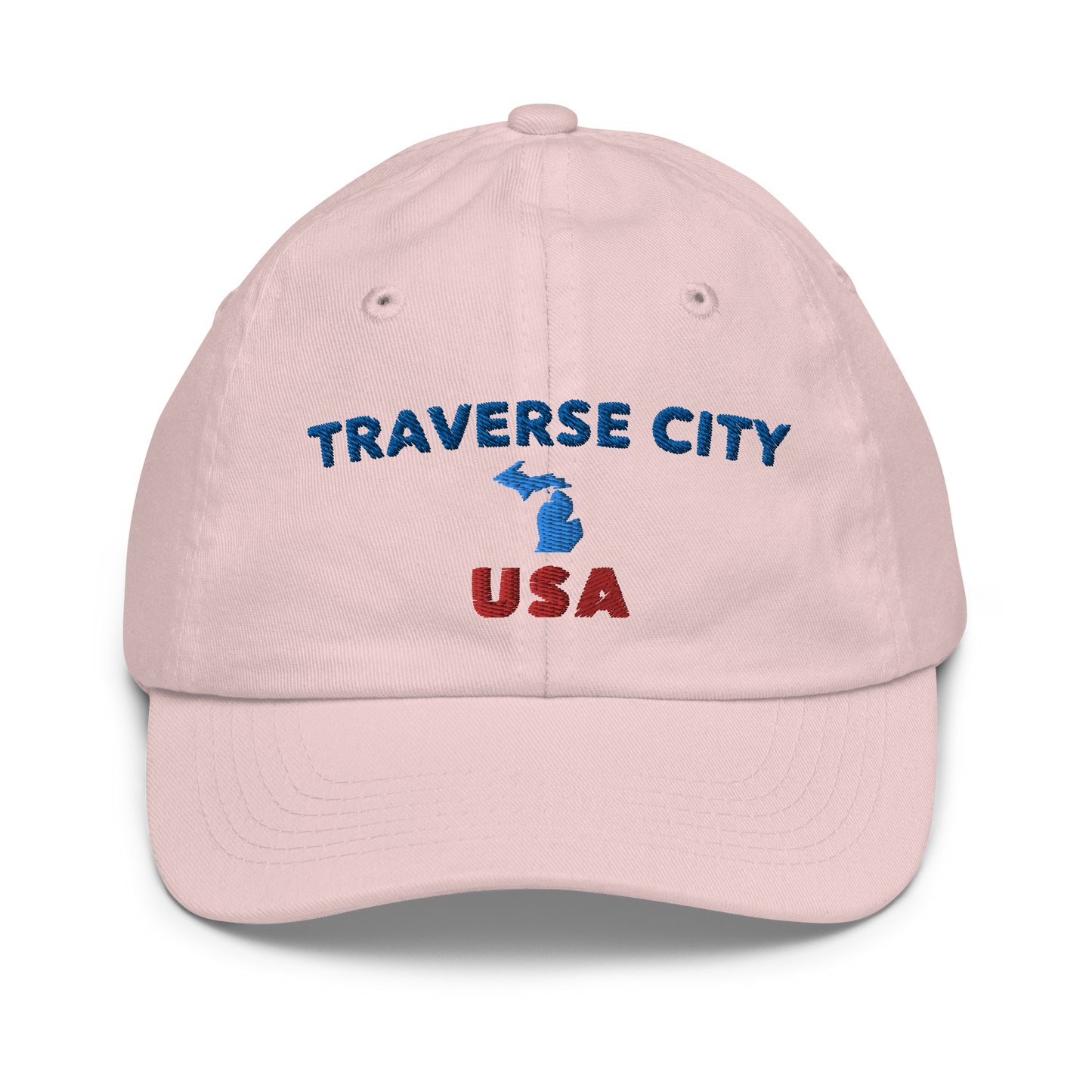 'Traverse City USA' Youth Baseball Cap (w/ Michigan Outline)