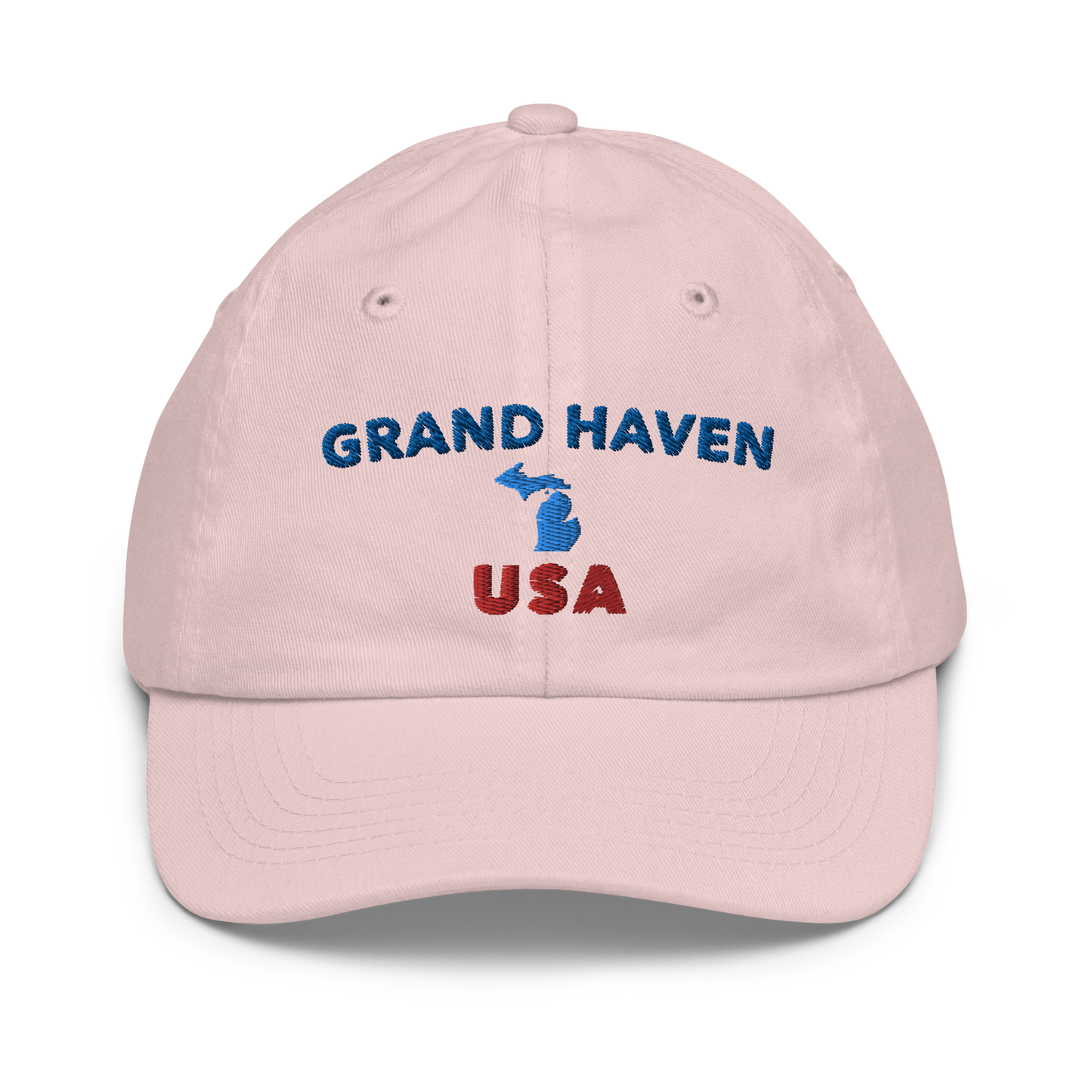 'Grand Haven USA' Youth Baseball Cap (w/ Michigan Outline)