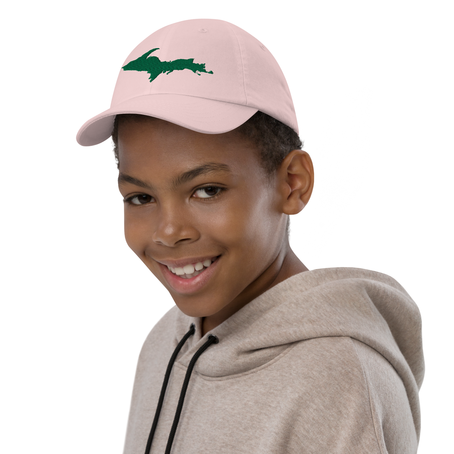 Michigan Upper Peninsula Youth Baseball Cap (w/ Green UP Outline)