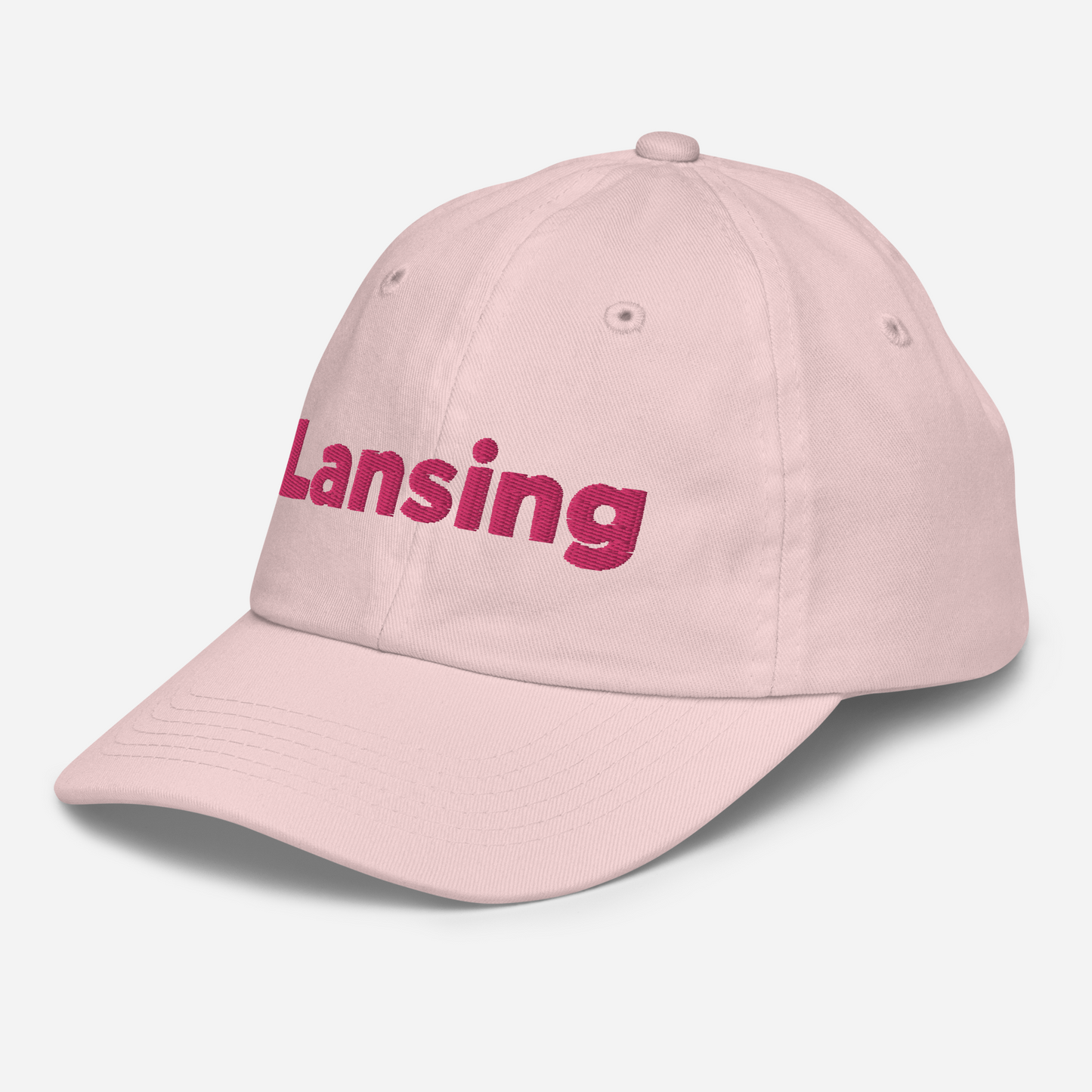 'Lansing' Youth Baseball Cap | Pink Embroidery