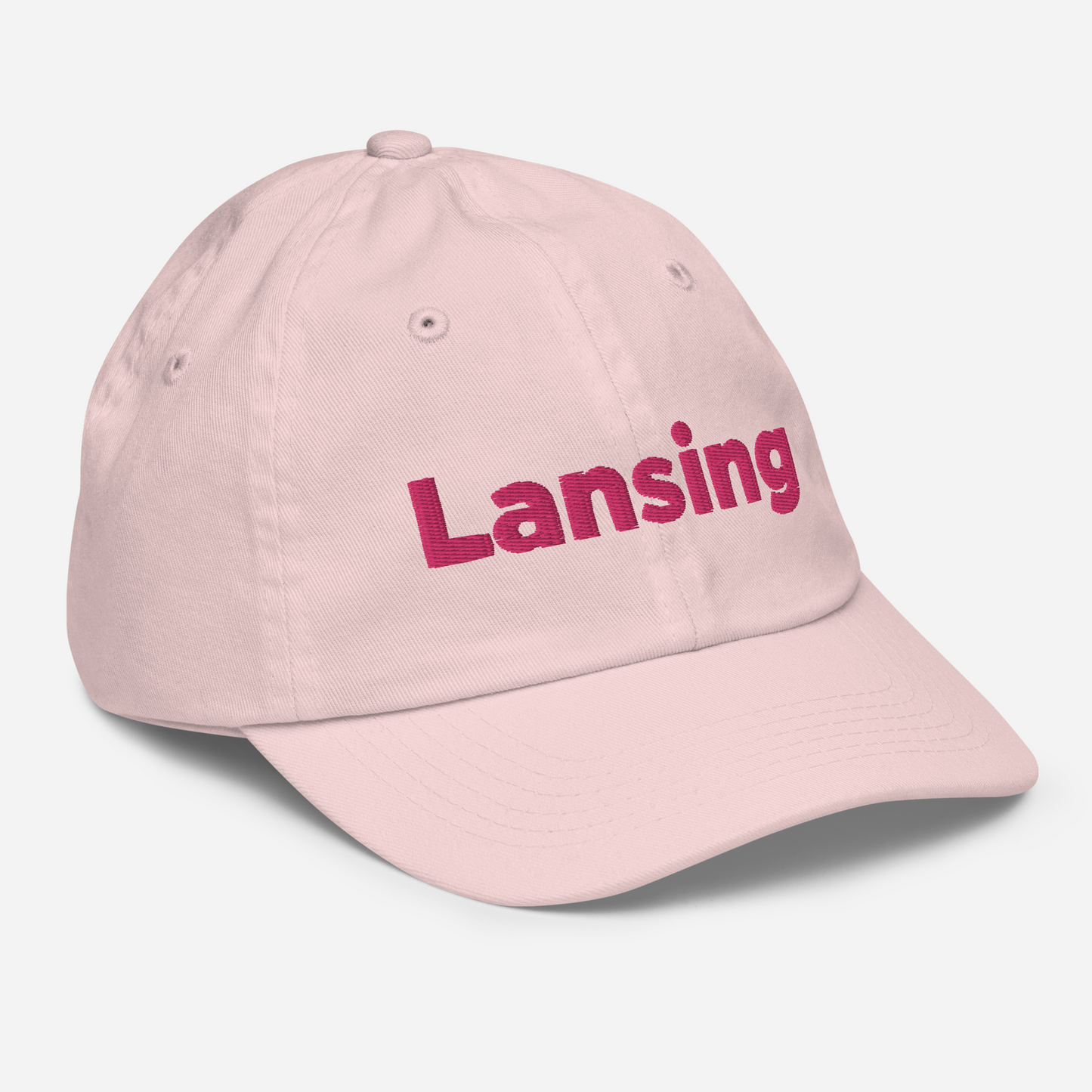 'Lansing' Youth Baseball Cap | Pink Embroidery