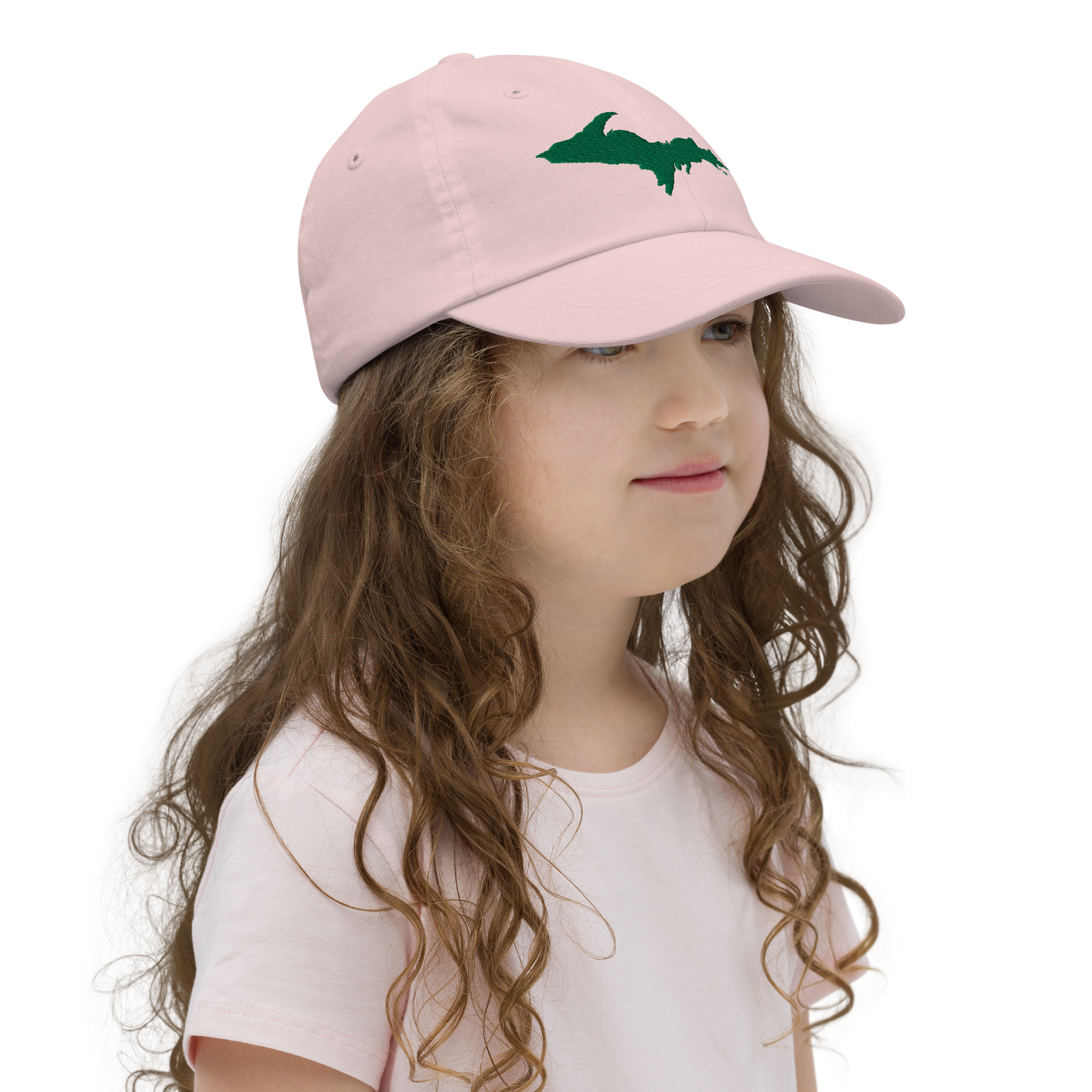 Michigan Upper Peninsula Youth Baseball Cap (w/ Green UP Outline)