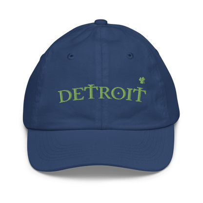 'Detroit' Youth Baseball Cap (Irish Font w/Shamrock) - Circumspice Michigan