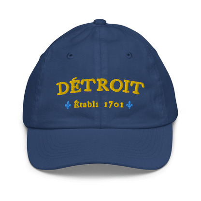 'Détroit Établi 1701' Youth Baseball Cap - Circumspice Michigan