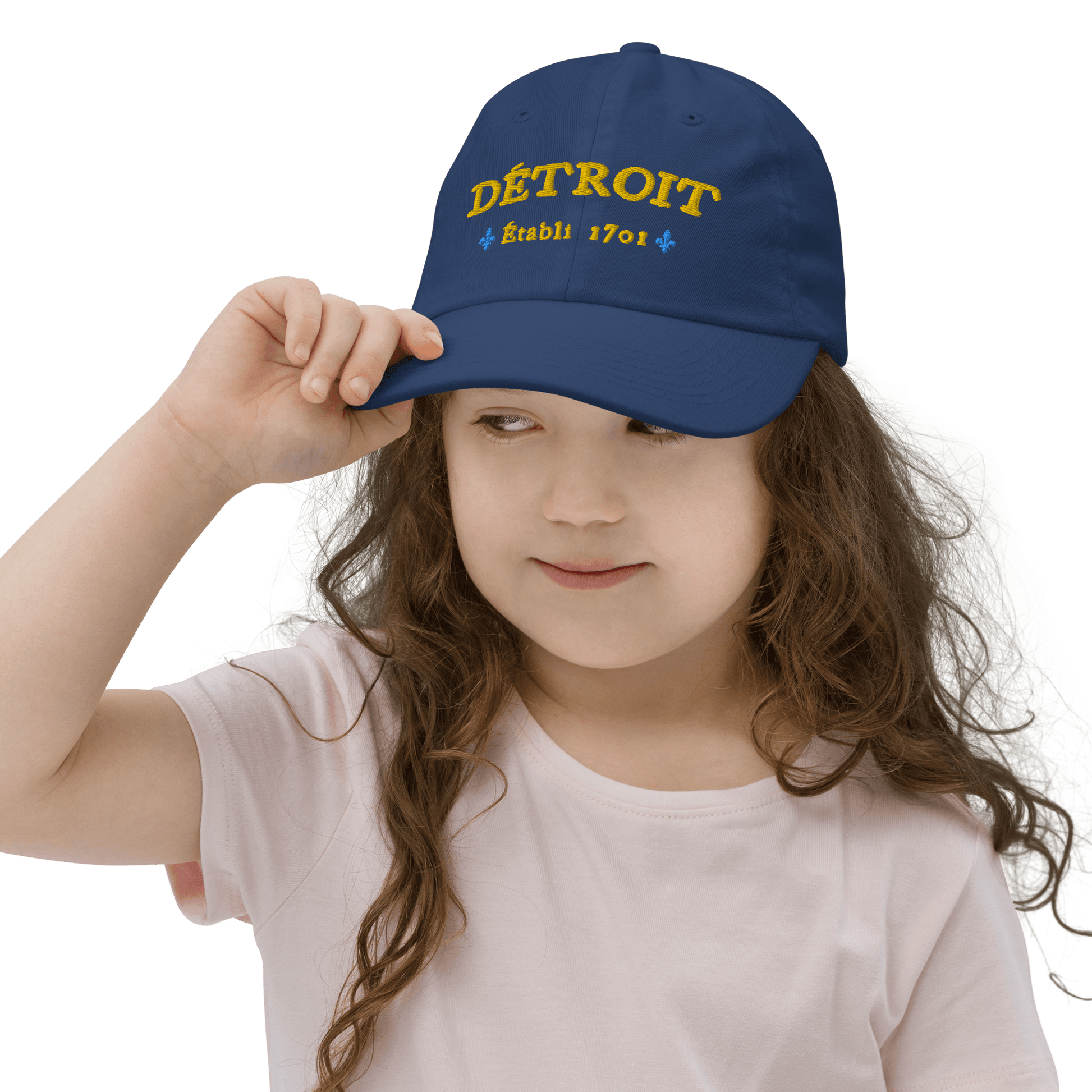 'Détroit Établi 1701' Youth Baseball Cap - Circumspice Michigan