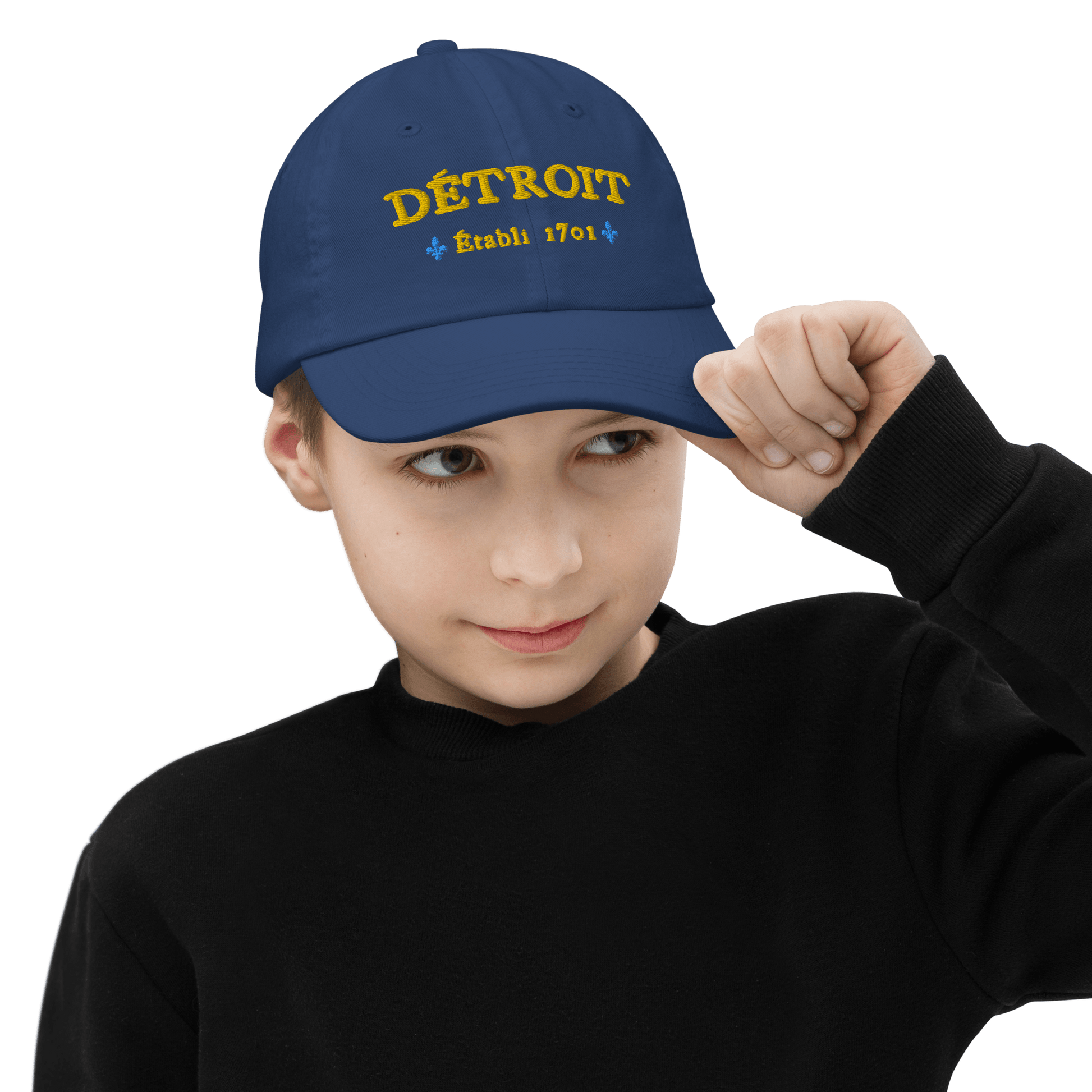 'Détroit Établi 1701' Youth Baseball Cap - Circumspice Michigan