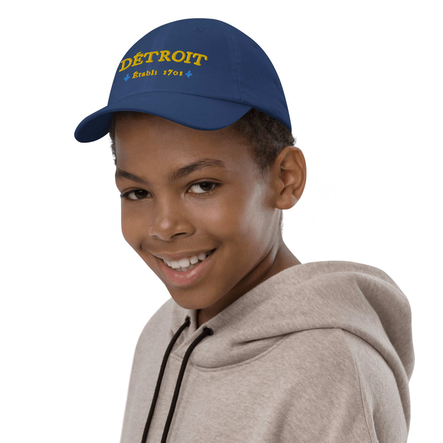 'Détroit Établi 1701' Youth Baseball Cap - Circumspice Michigan