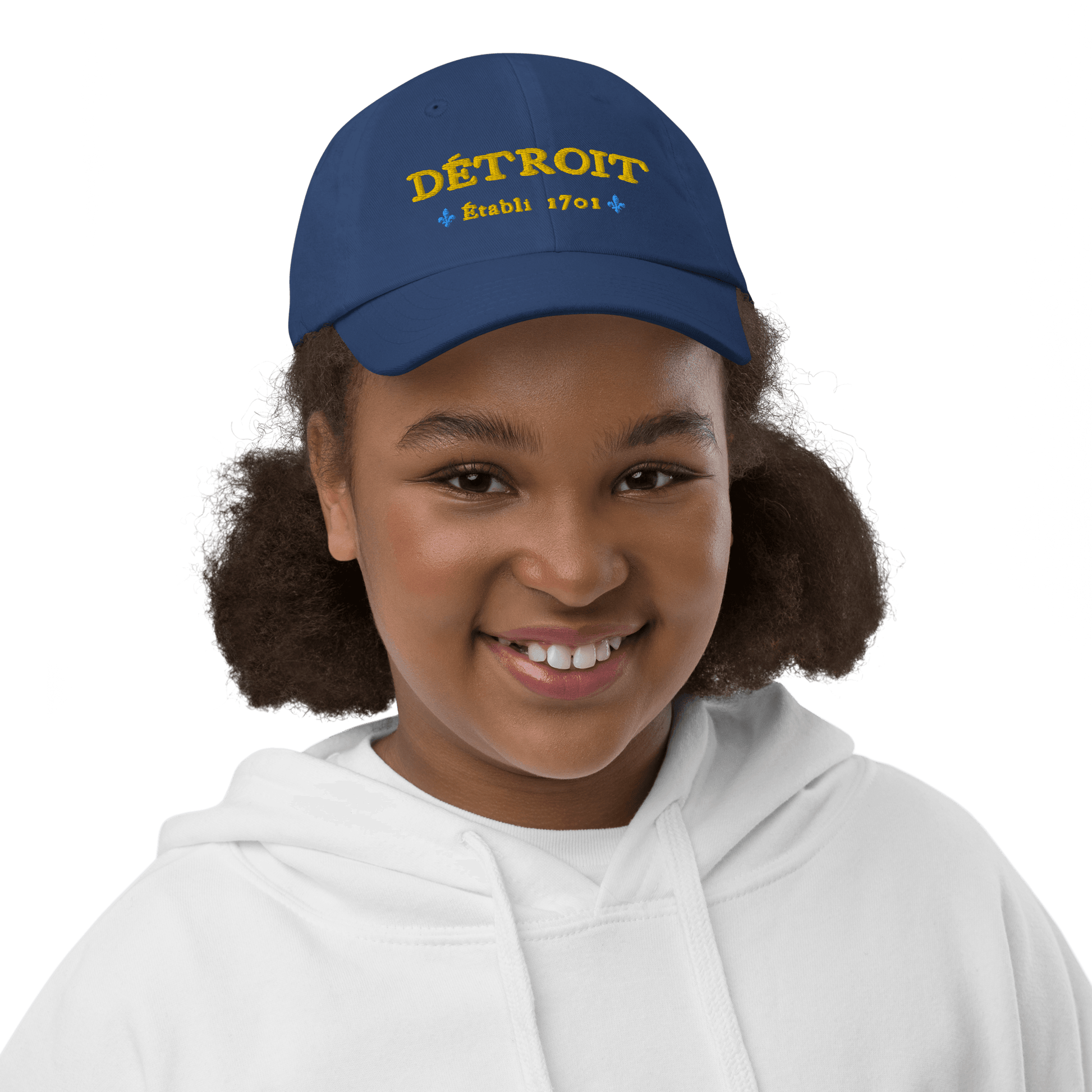 'Détroit Établi 1701' Youth Baseball Cap - Circumspice Michigan