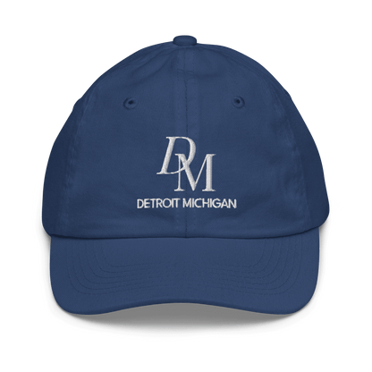 'DM Detroit Michigan' Youth Baseball Cap (Luxury Goods Parody) - Circumspice Michigan