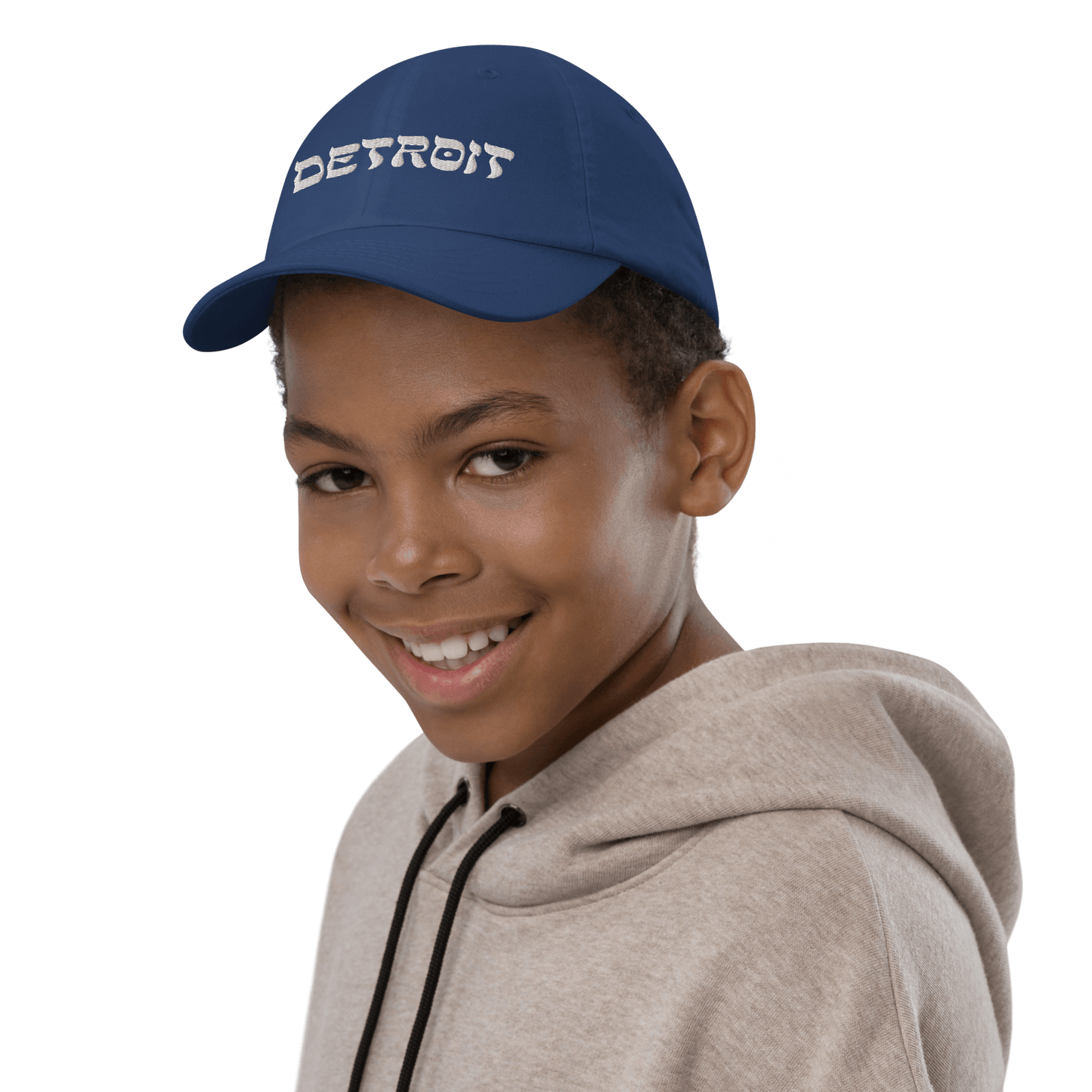 'Detroit' Youth Baseball Cap (Hebrew-Style Font) - Circumspice Michigan