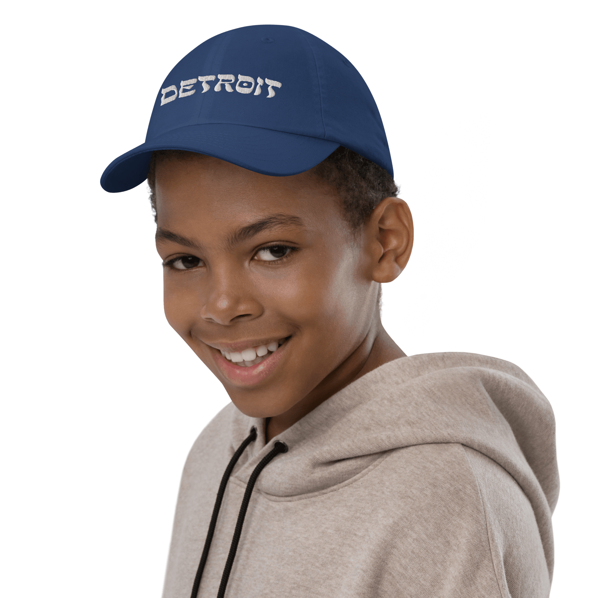 'Detroit' Youth Baseball Cap (Hebrew-Style Font) - Circumspice Michigan