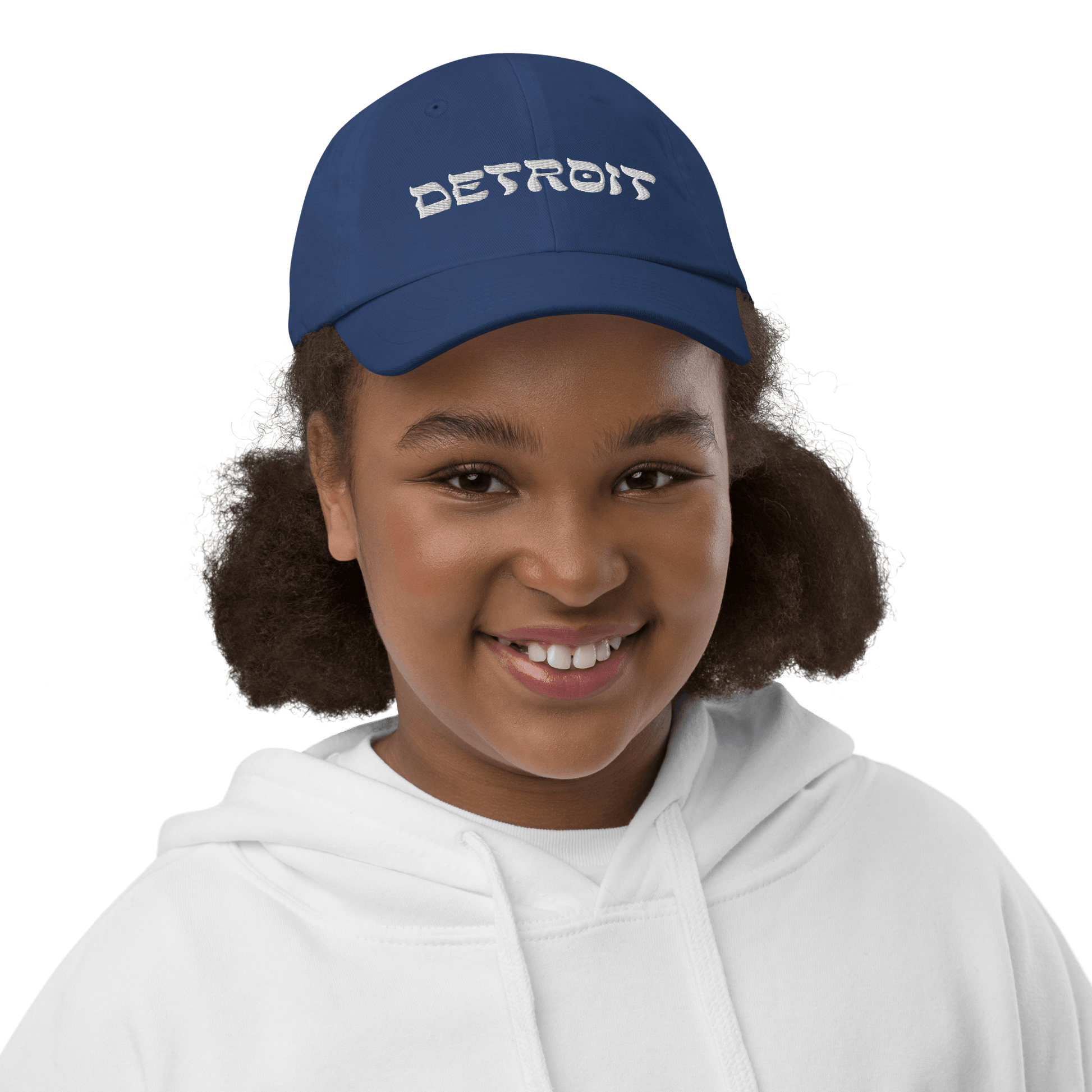 'Detroit' Youth Baseball Cap (Hebrew-Style Font) - Circumspice Michigan