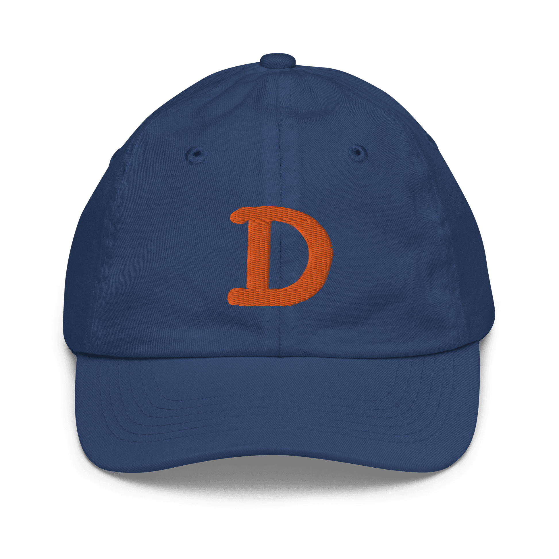 Detroit 'Old French D' Youth Baseball Cap | Orange Embroidery - Circumspice Michigan