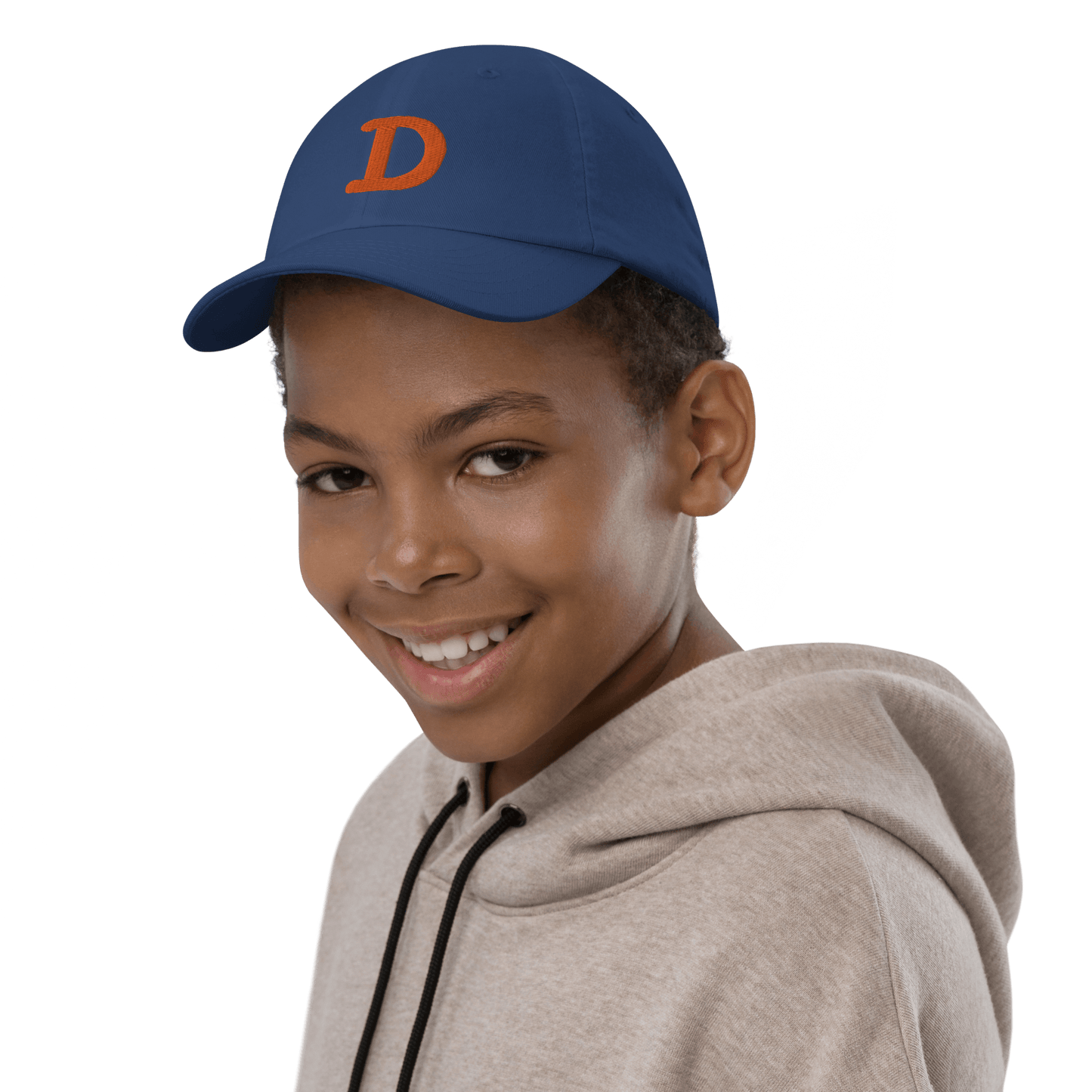 Detroit 'Old French D' Youth Baseball Cap | Orange Embroidery - Circumspice Michigan