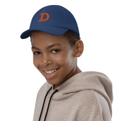 Detroit 'Old French D' Youth Baseball Cap | Orange Embroidery - Circumspice Michigan