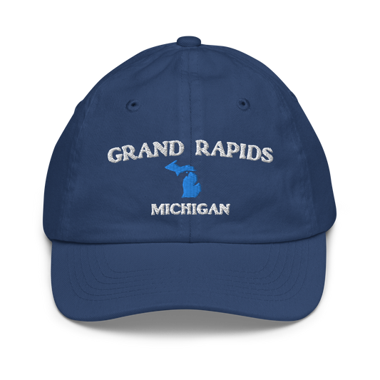 'Grand Rapids' Youth Baseball Cap (w/ Michigan Outline)