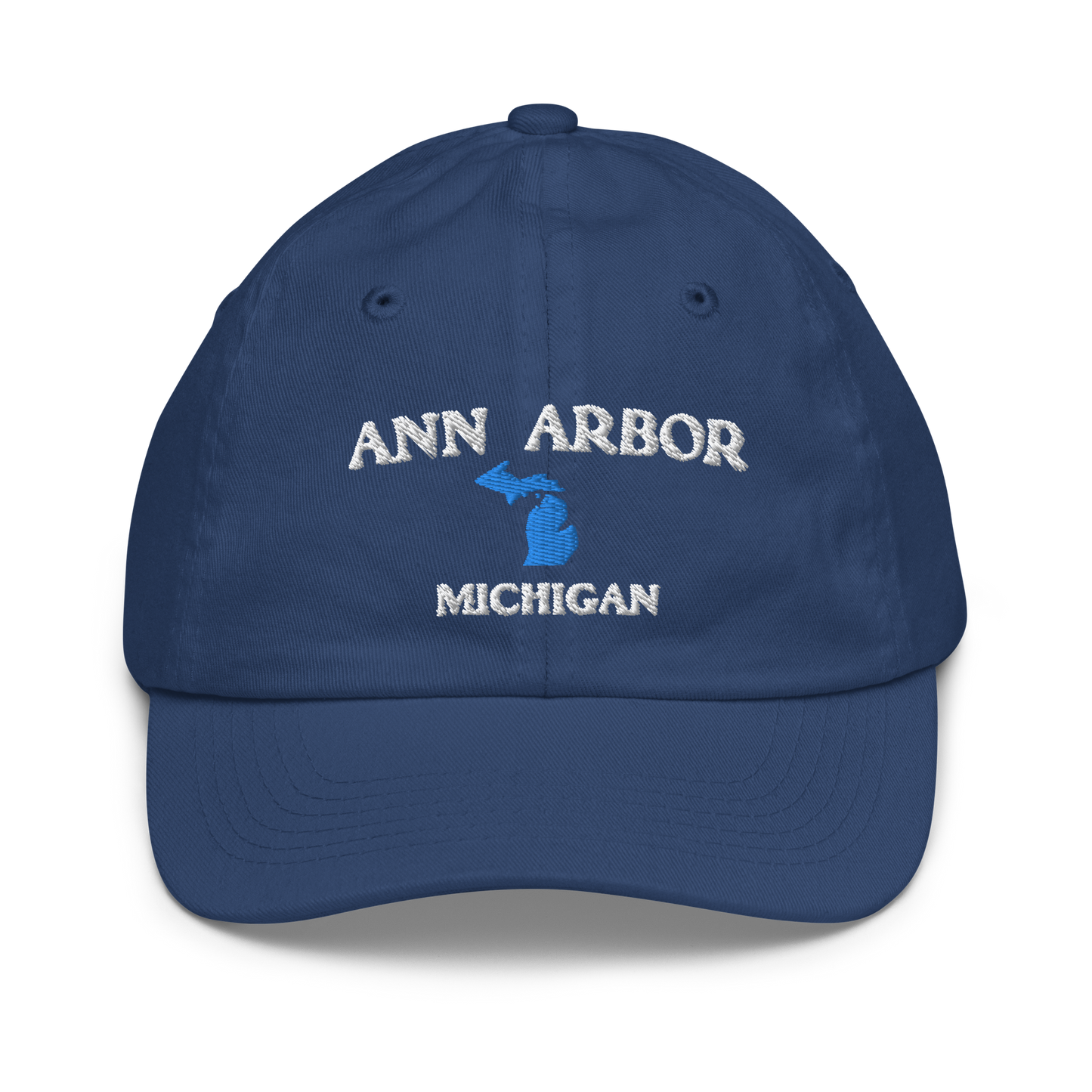 'Ann Arbor' Youth Baseball Cap (w/ Michigan Outline)