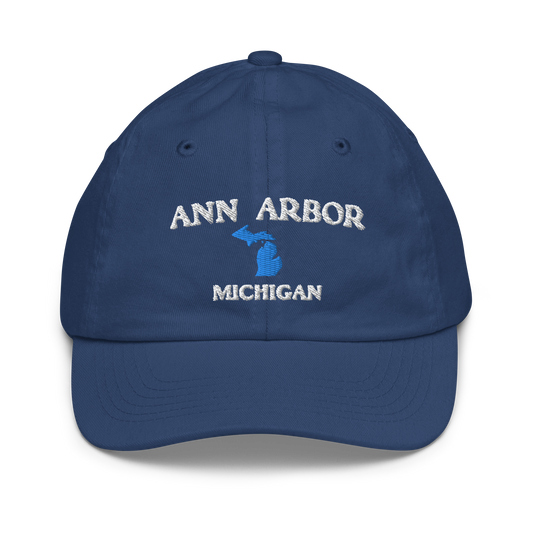 'Ann Arbor' Youth Baseball Cap (w/ Michigan Outline)