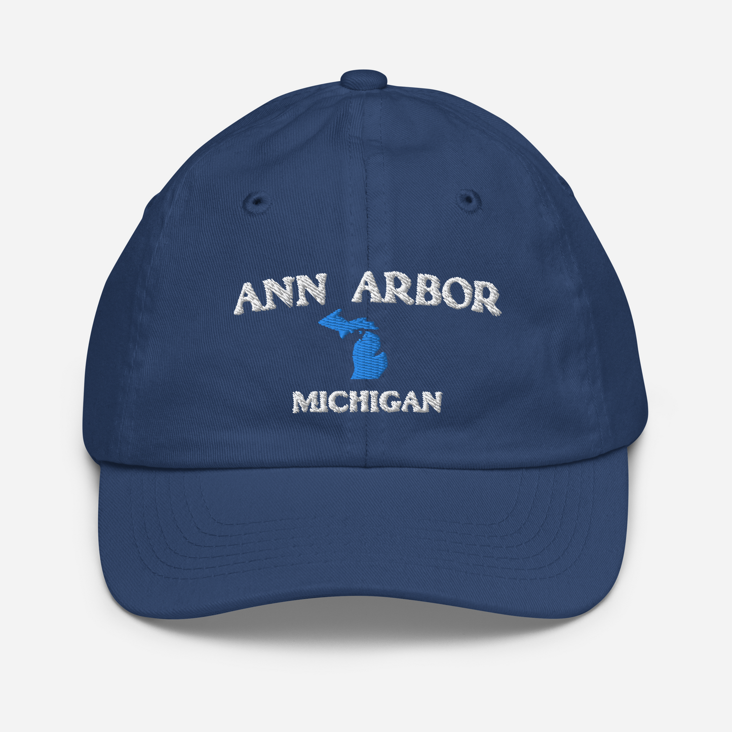 'Ann Arbor' Youth Baseball Cap (w/ Michigan Outline)