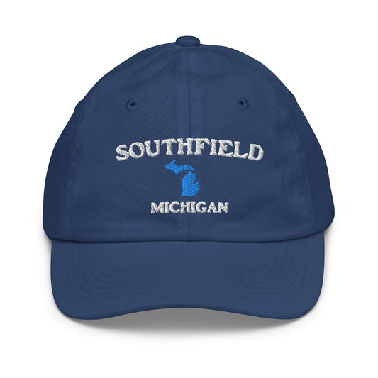 'Southfield Michigan' Youth Baseball Cap (w/ Michigan Outline)