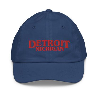 'Detroit Michigan' Youth Baseball Cap (1980s Drama Parody)