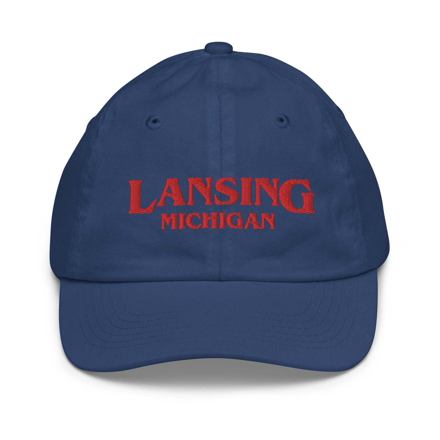 'Lansing Michigan' Youth Baseball Cap (1980s Drama Parody)